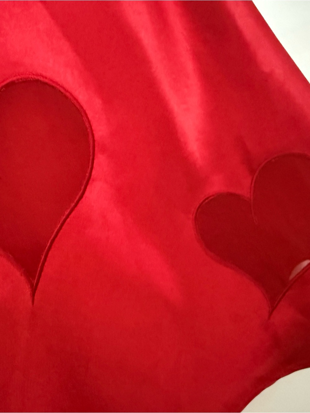 kathy ireland Red Satin Chemise with Heart Accents - Picture 4 of 15
